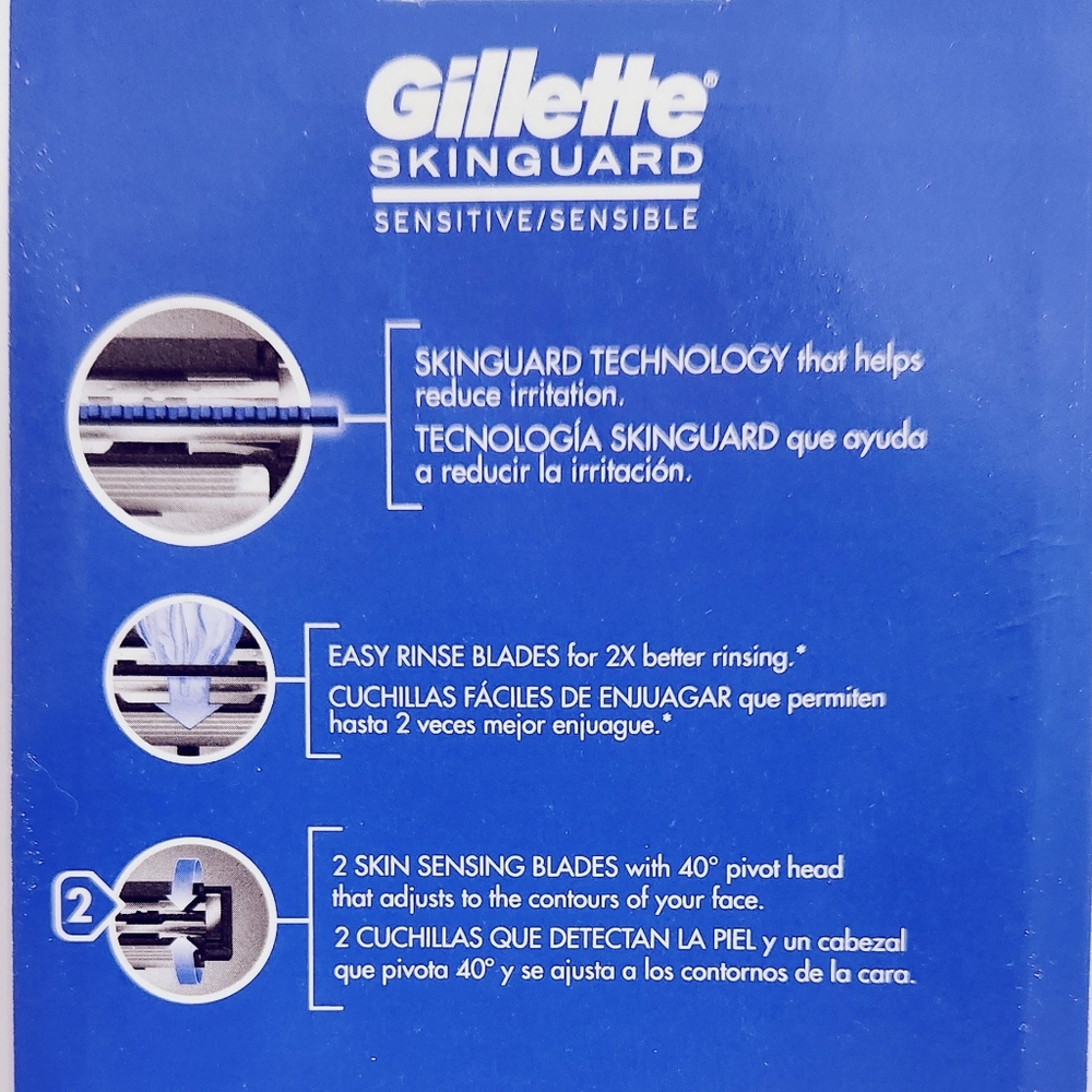 ⭐4/$15 Gillette Skinguard Sensitive 2-Blade Disposable Razor, 4 CT - Picture 3 of 11